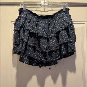 Altard State Navy Ruffled Floral Skort